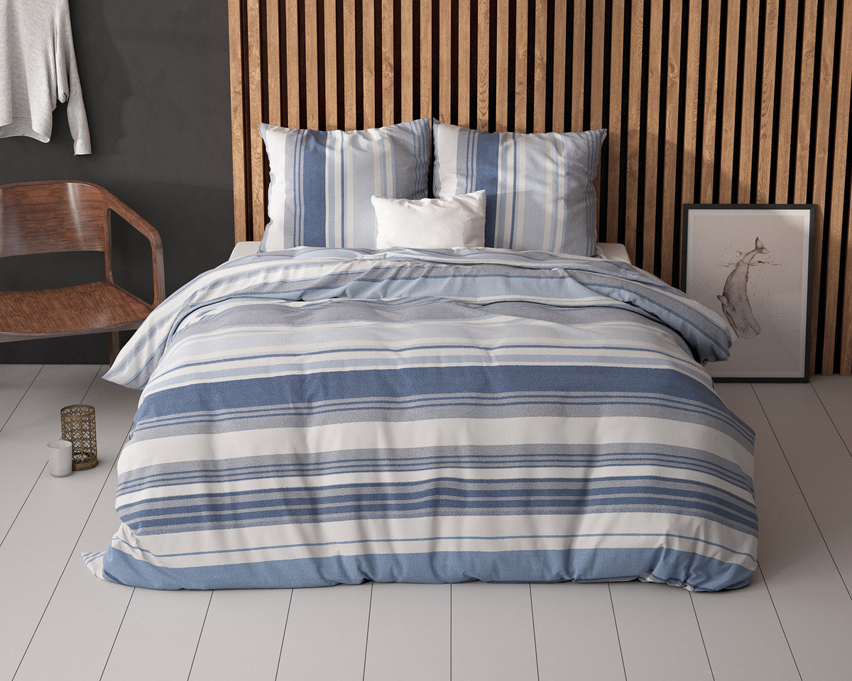 Stripy Bettbezug mit Kissenbezug