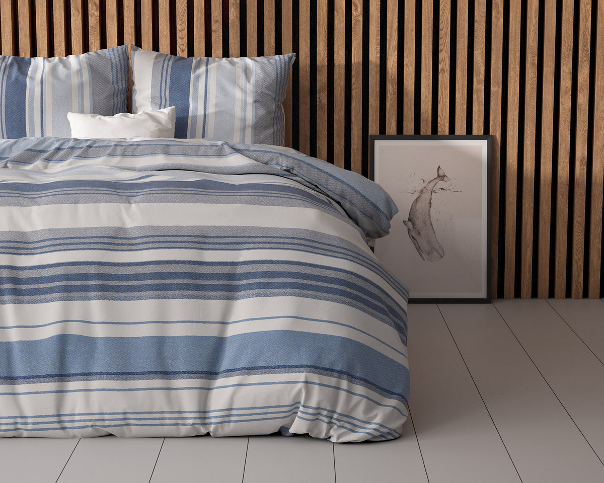 Stripy Bettbezug mit Kissenbezug