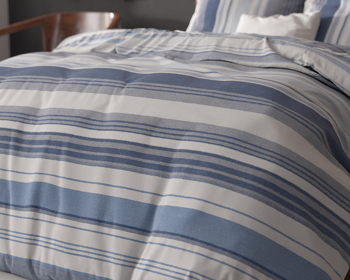 Stripy Bettbezug mit Kissenbezug