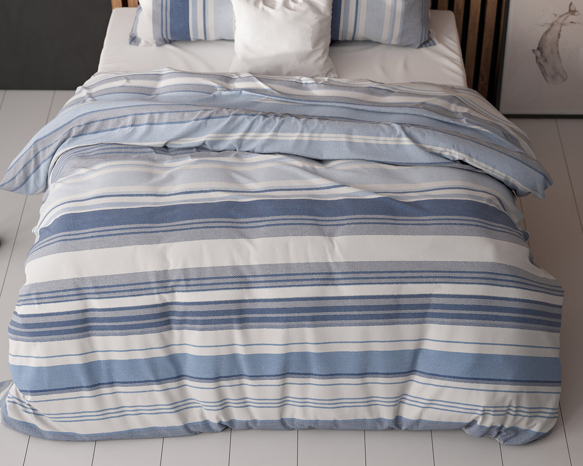Stripy Bettbezug mit Kissenbezug