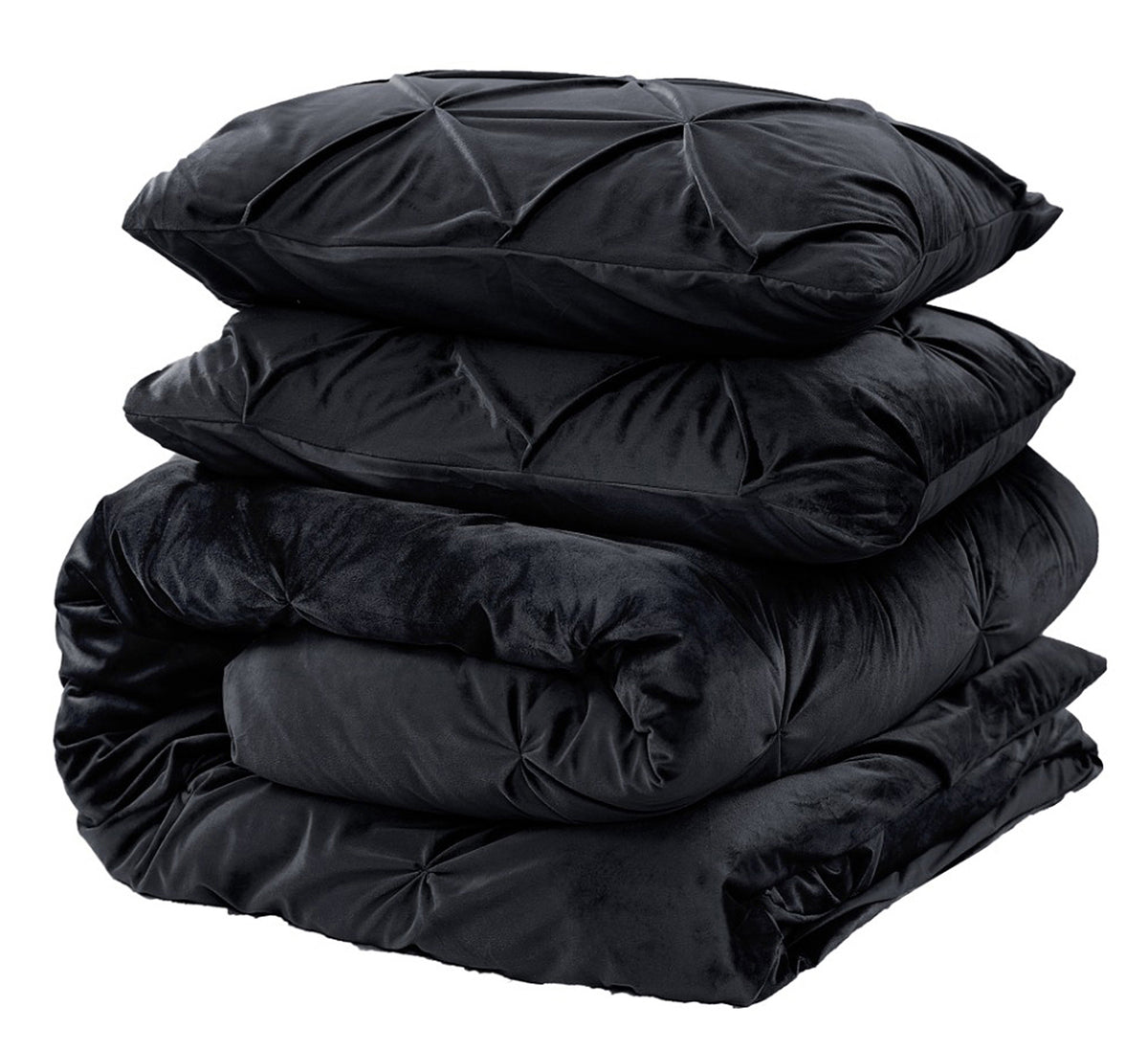 Bettwäsche-Set Bettbezug & Kissenbezüge Velvet Pintuck