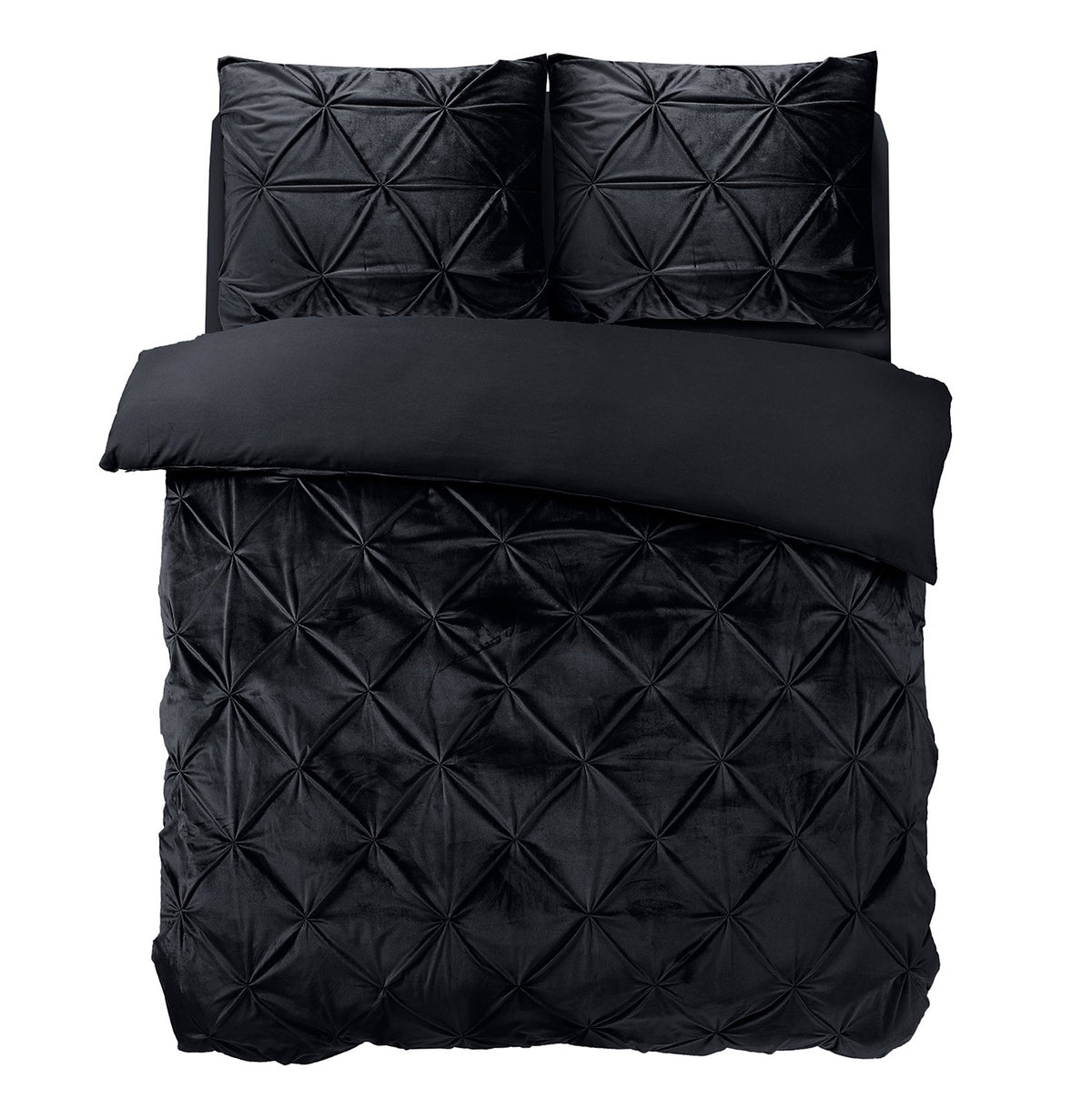 Bettwäsche-Set Bettbezug & Kissenbezüge Velvet Pintuck