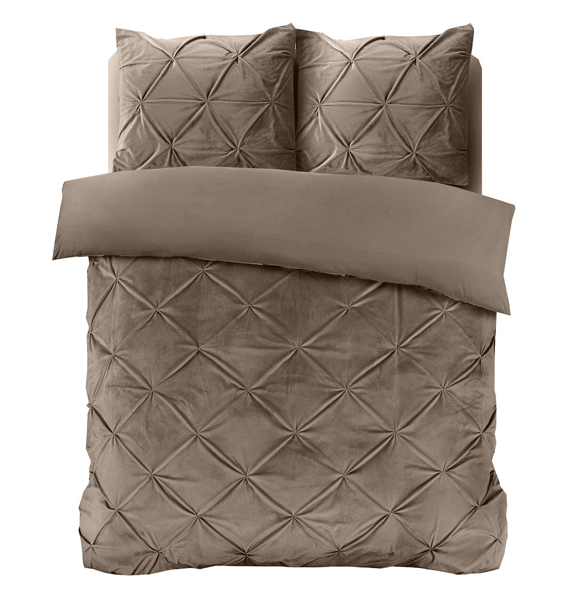 Bettwäsche-Set Bettbezug & Kissenbezüge Velvet Pintuck