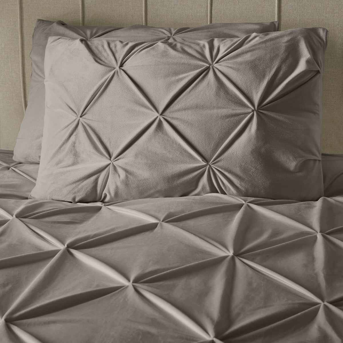 Bettwäsche-Set Bettbezug & Kissenbezüge Velvet Pintuck