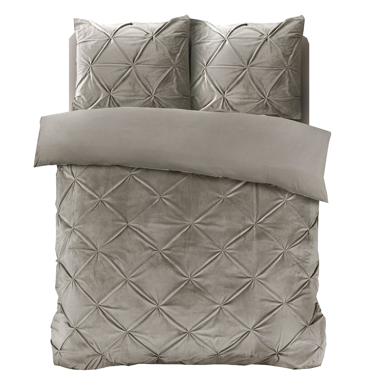 Bettwäsche-Set Bettbezug & Kissenbezüge Velvet Pintuck