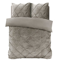 Bettwäsche-Set Bettbezug & Kissenbezüge Velvet Pintuck