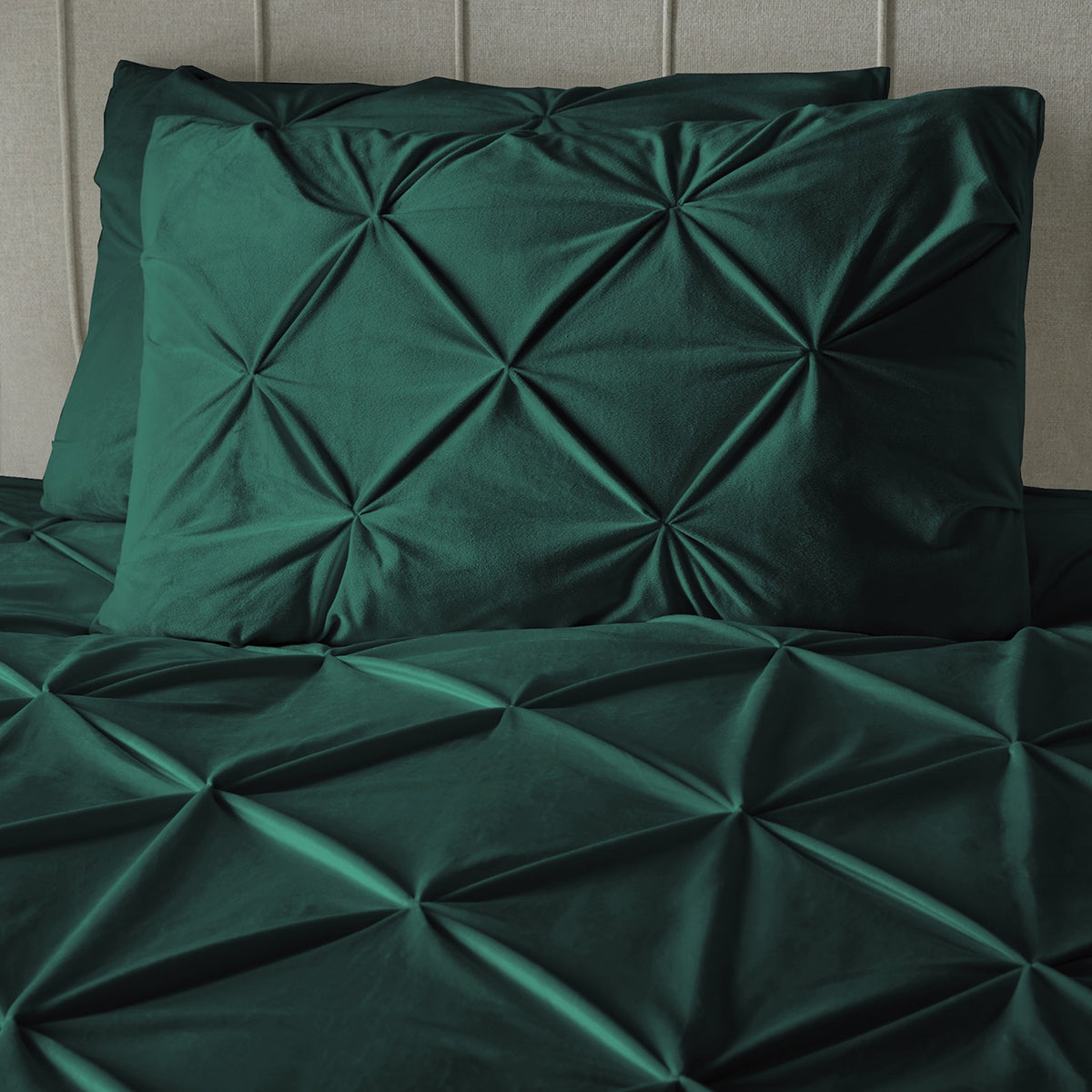 Bettwäsche-Set Bettbezug & Kissenbezüge Velvet Pintuck