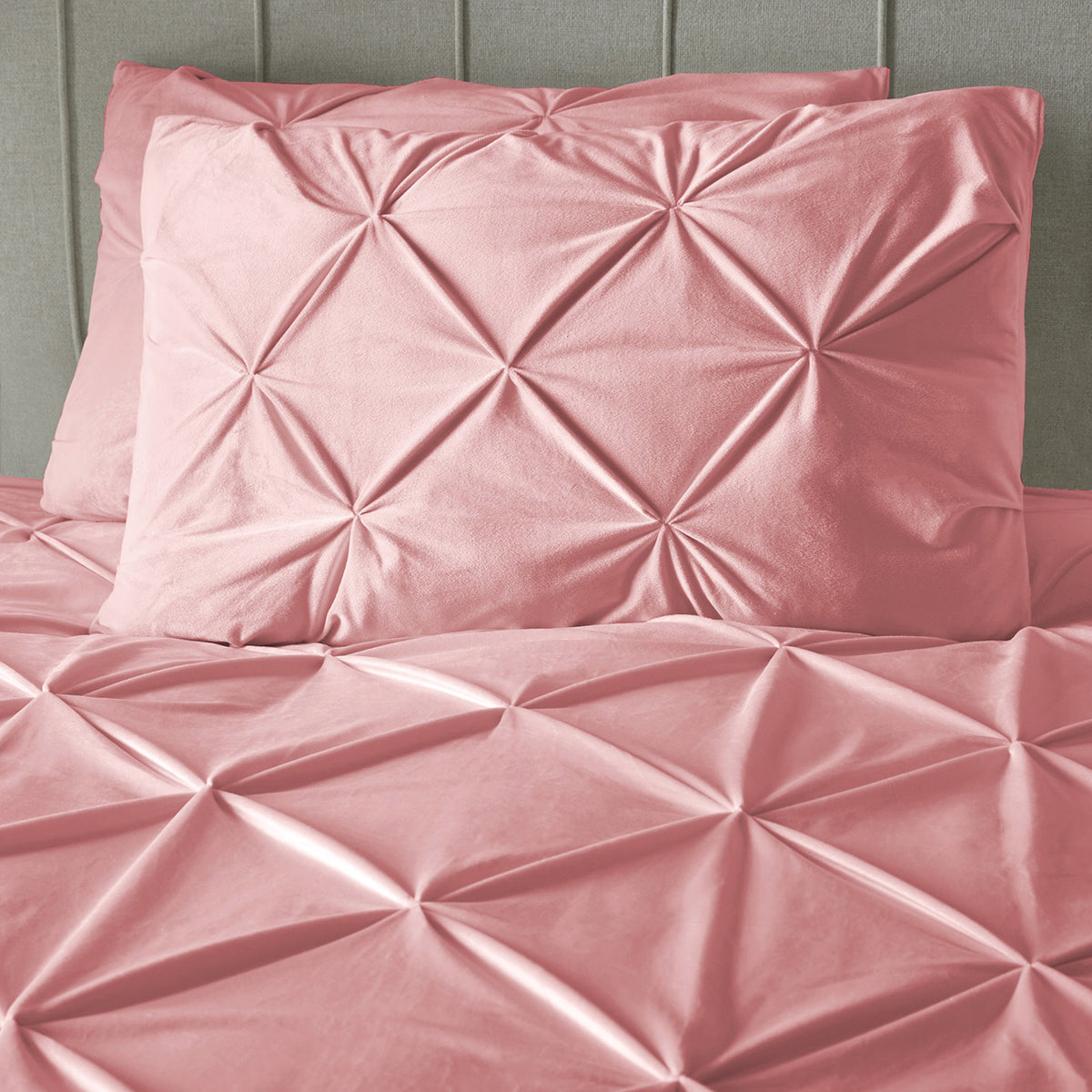 Bettwäsche-Set Bettbezug & Kissenbezüge Velvet Pintuck
