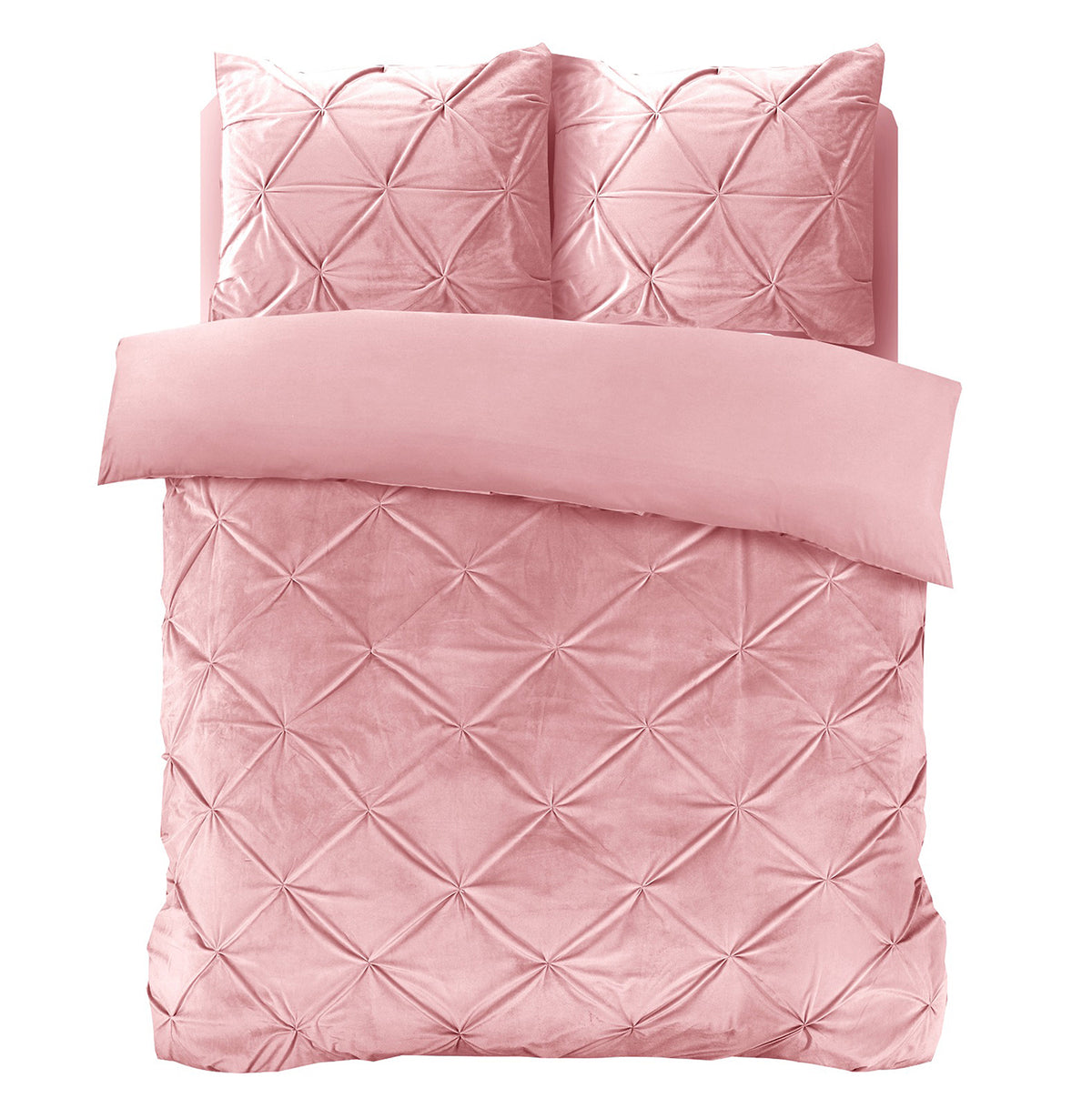 Bettwäsche-Set Bettbezug & Kissenbezüge Velvet Pintuck