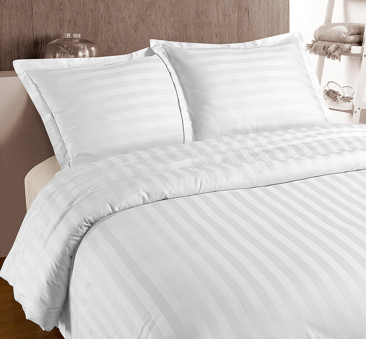 Bettwäsche Hotel Stripe Bettbezug mit Kissenbezug