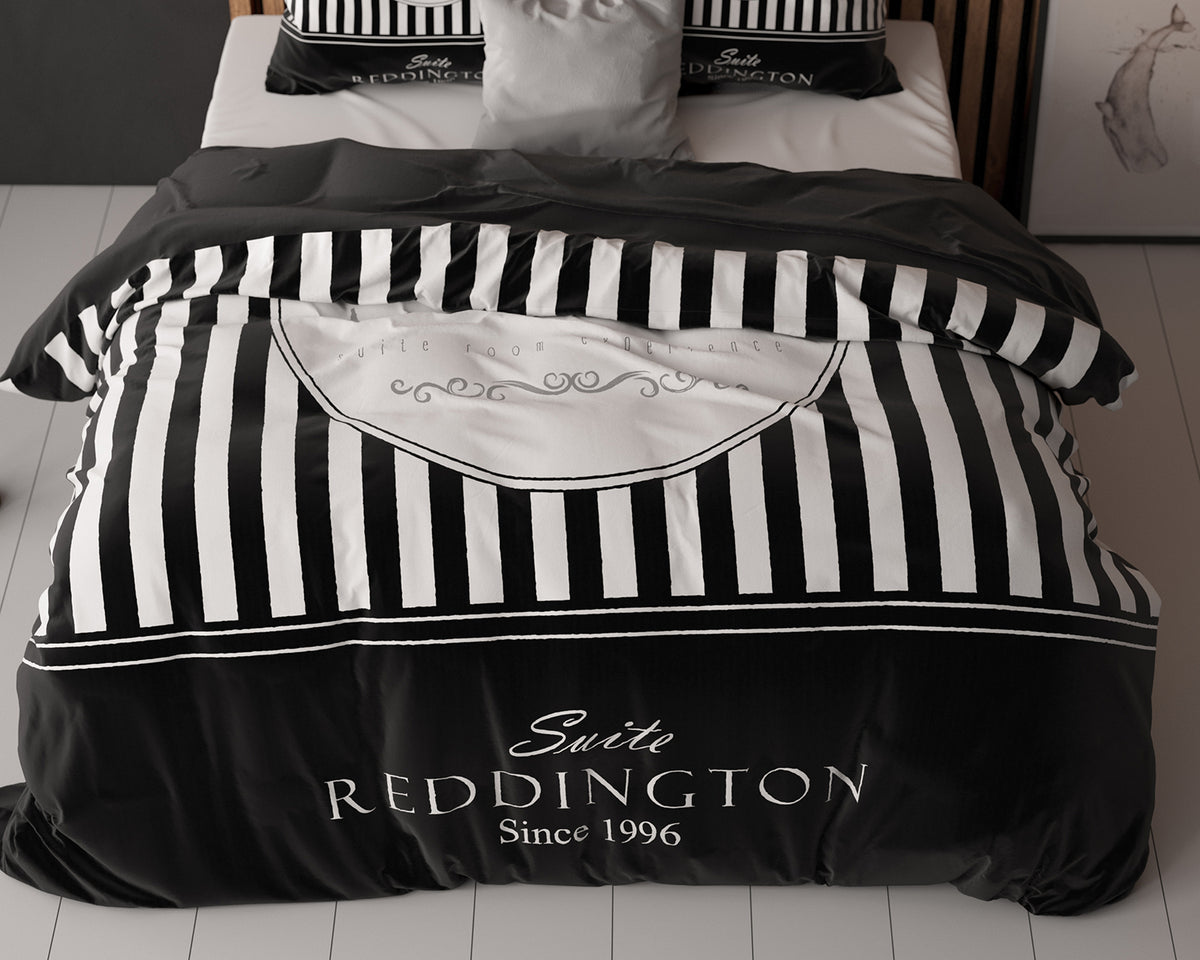 Bettwäsche Reddington Schwarz Bettbezug mit Kissenbezug