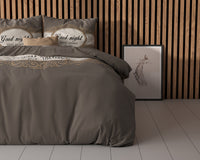 Bettwäsche Königspalast Taupe Bettbezug mit Kissenbezug