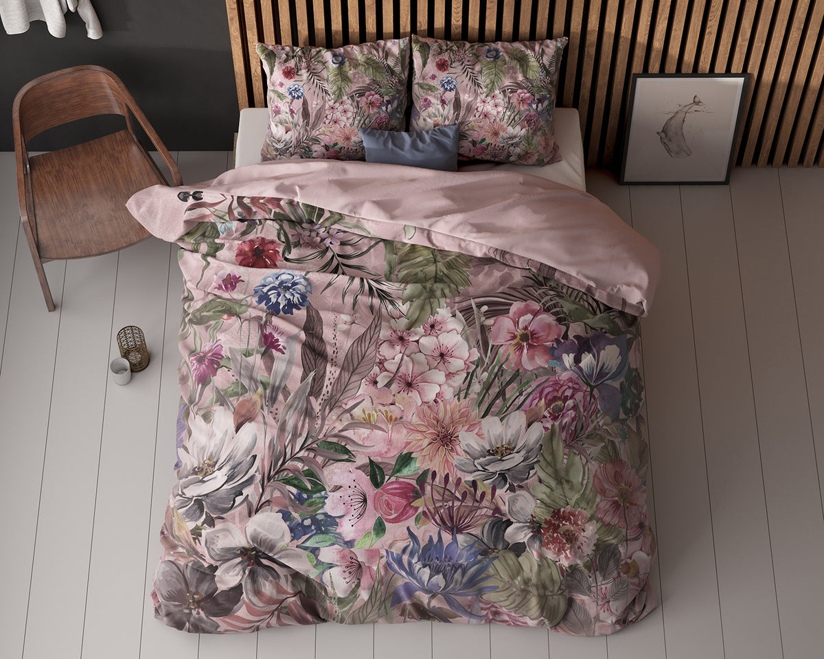 Bettwäsche Tess Pink Bettbezug mit Kissenbezug