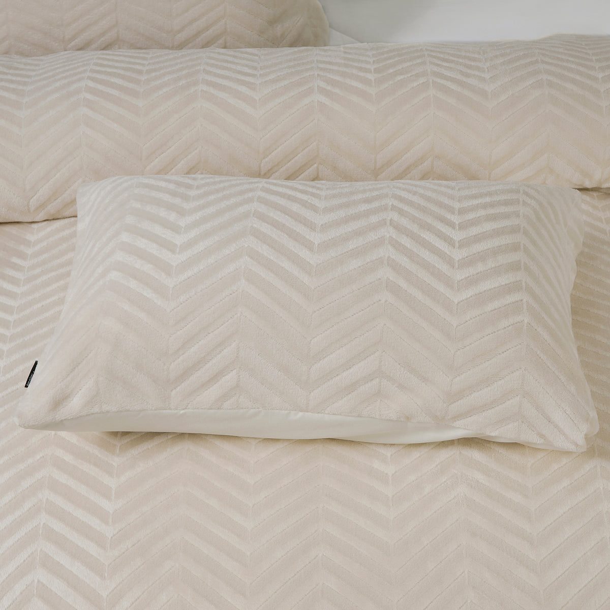 Bettwäsche Chevron Teddy Bettbezug mit Kissenbezug