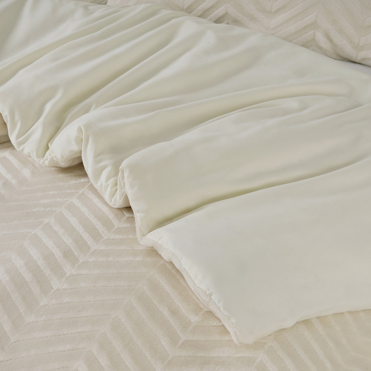 Bettwäsche Chevron Teddy Bettbezug mit Kissenbezug