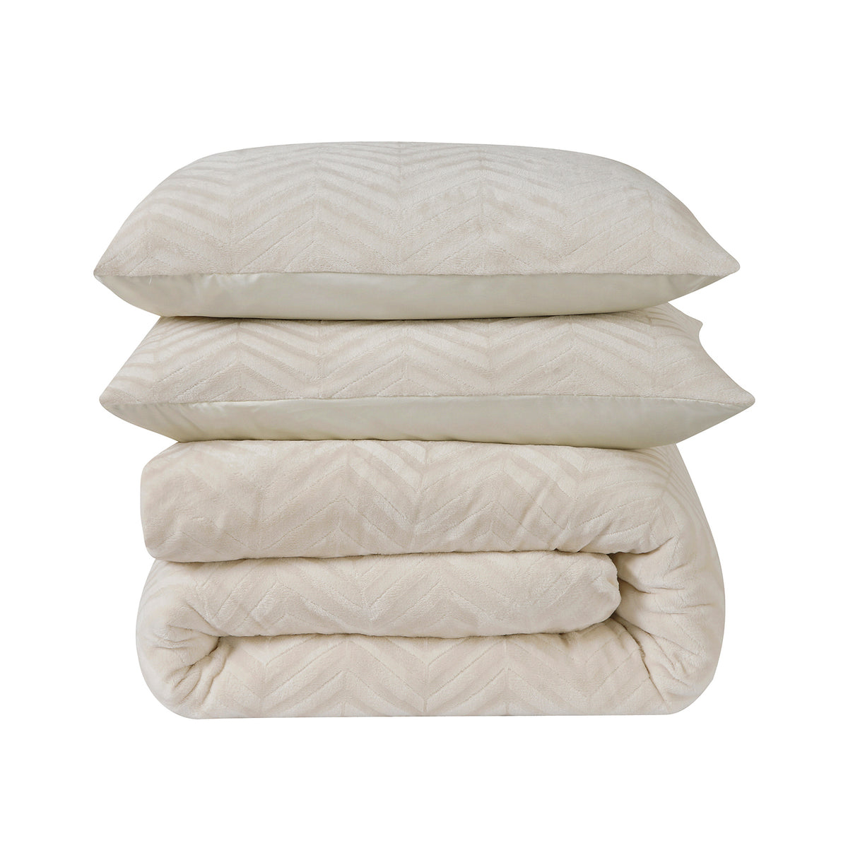 Bettwäsche Chevron Teddy Bettbezug mit Kissenbezug