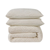 Bettwäsche Chevron Teddy Bettbezug mit Kissenbezug