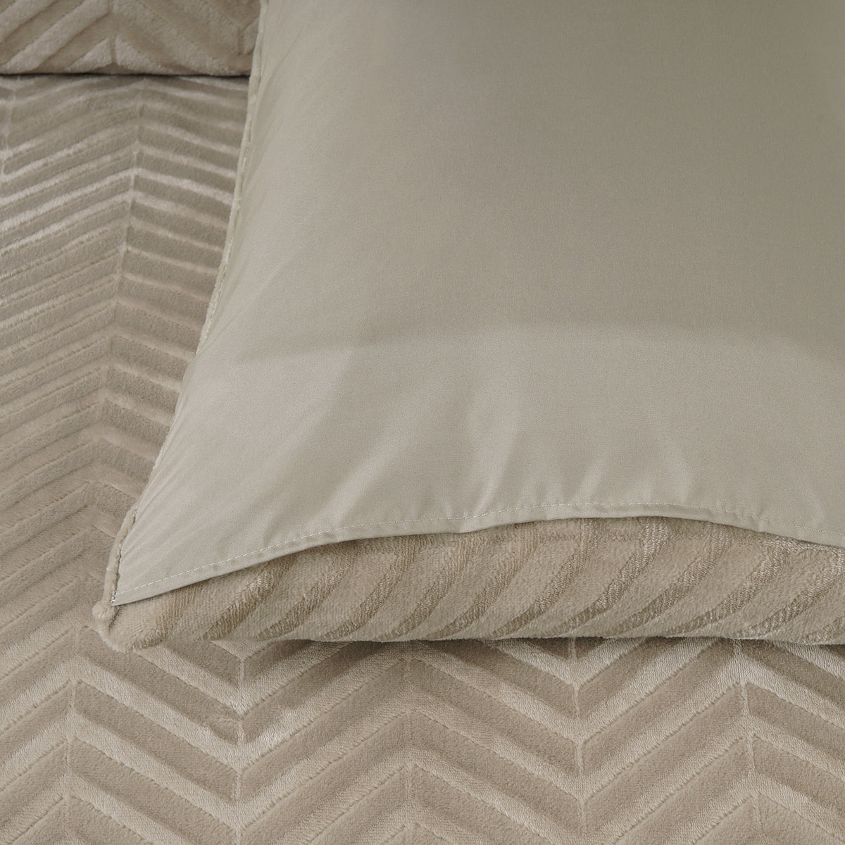 Bettwäsche Chevron Teddy Bettbezug mit Kissenbezug