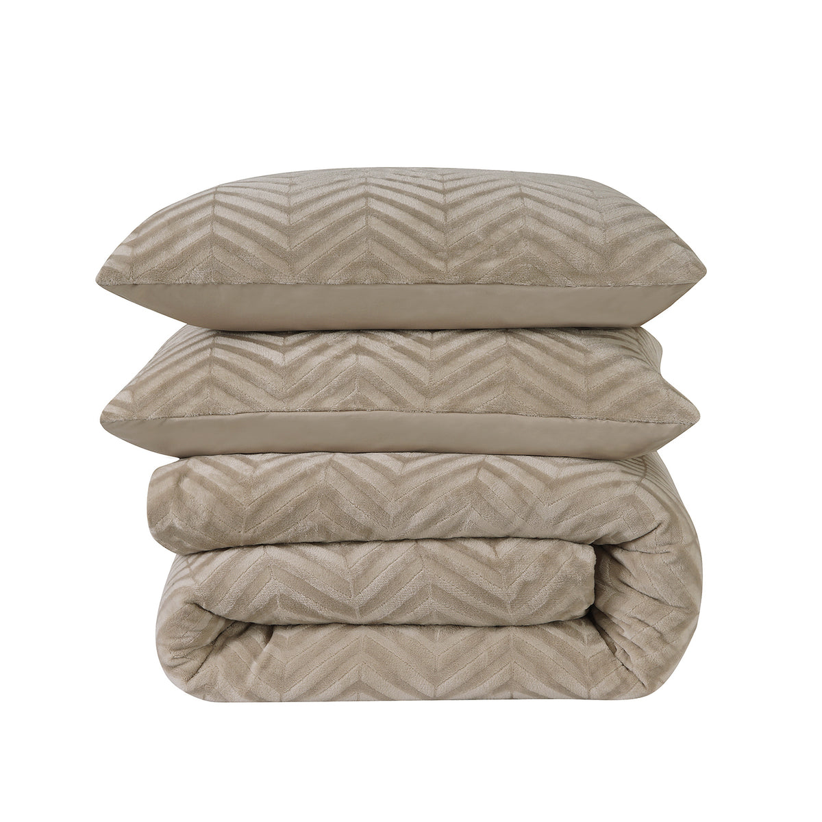 Bettwäsche Chevron Teddy Bettbezug mit Kissenbezug