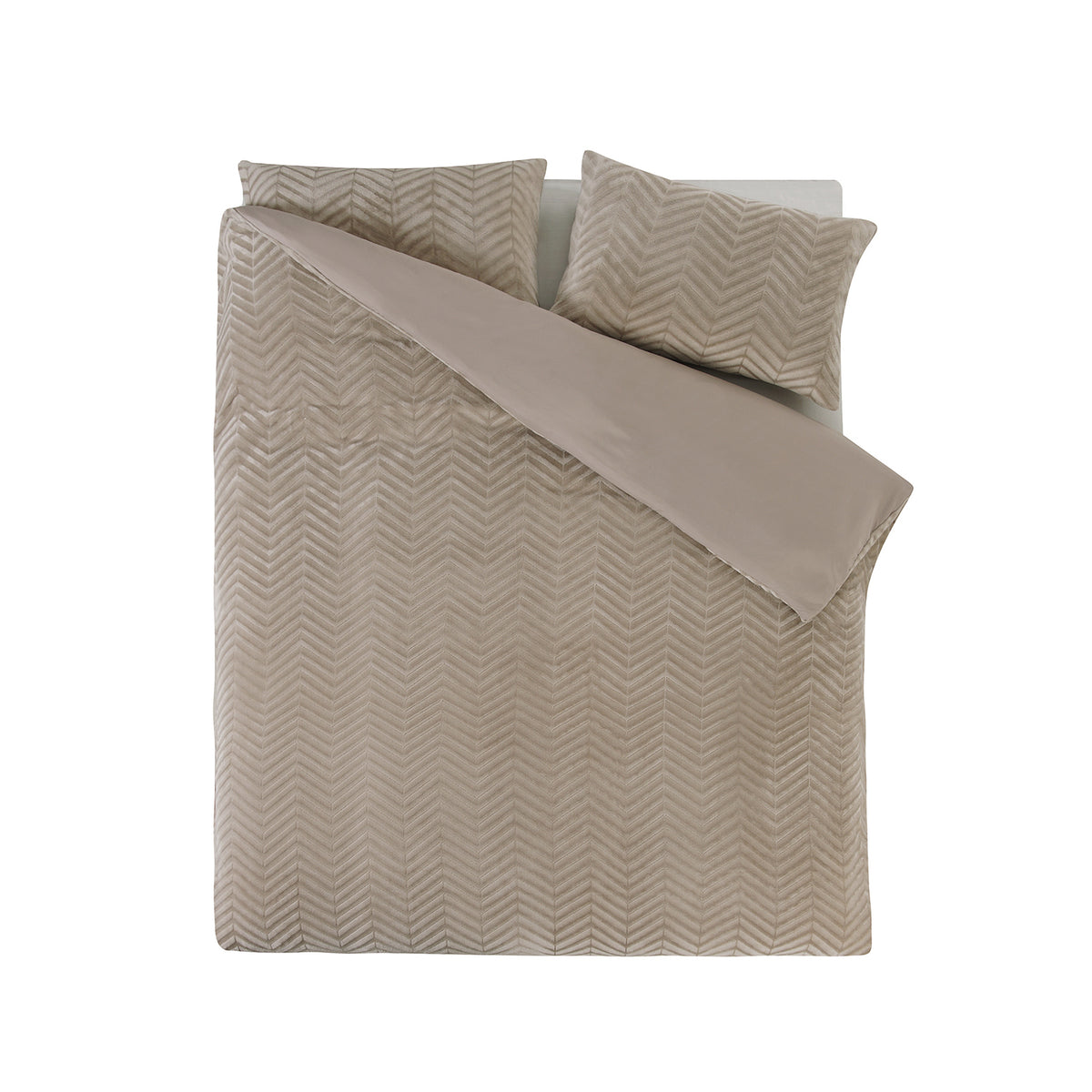 Bettwäsche Chevron Teddy Bettbezug mit Kissenbezug