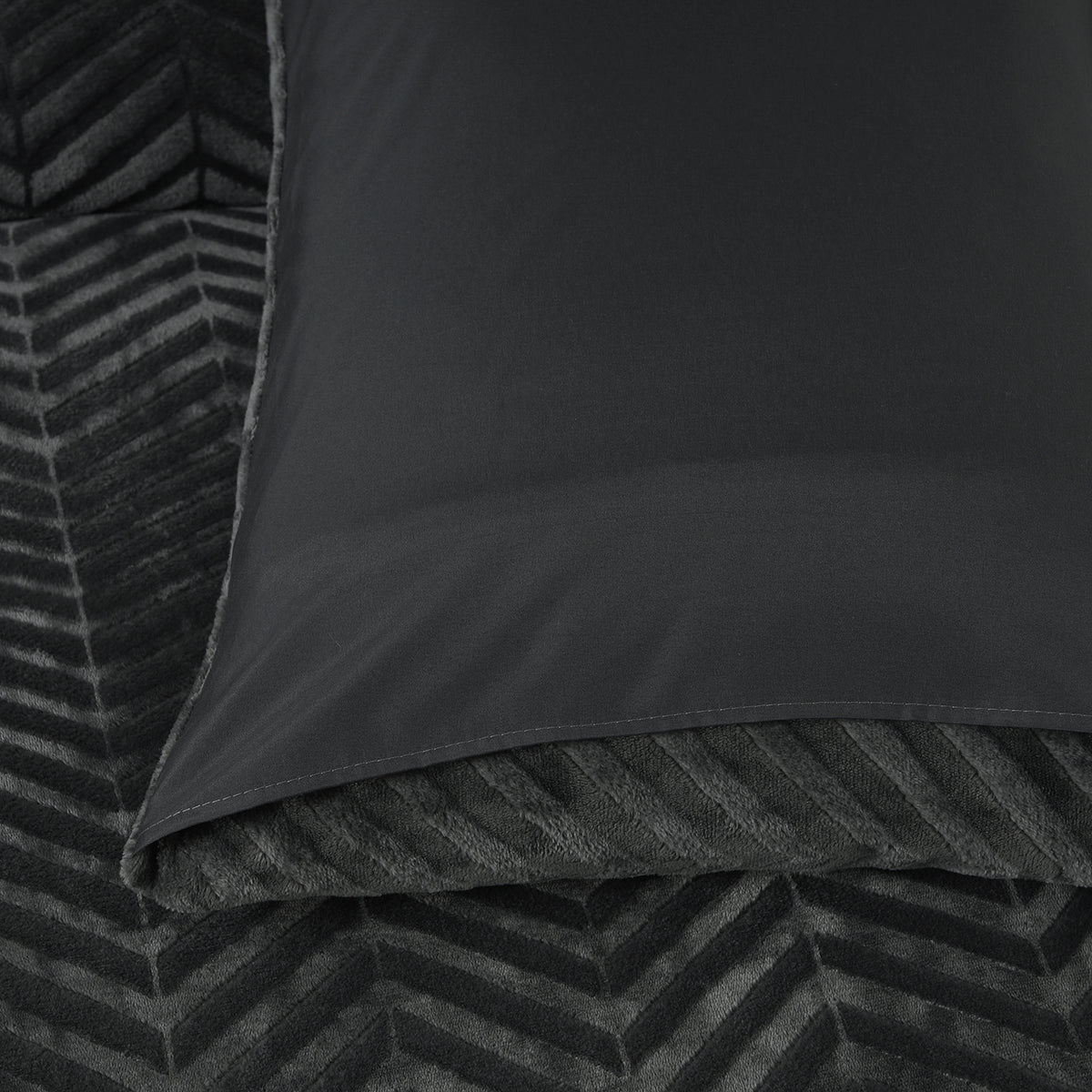 Bettwäsche Chevron Teddy Bettbezug mit Kissenbezug