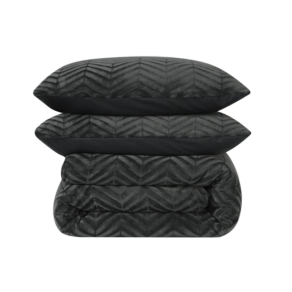 Bettwäsche Chevron Teddy Bettbezug mit Kissenbezug