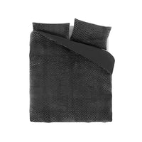 Bettwäsche Chevron Teddy Bettbezug mit Kissenbezug