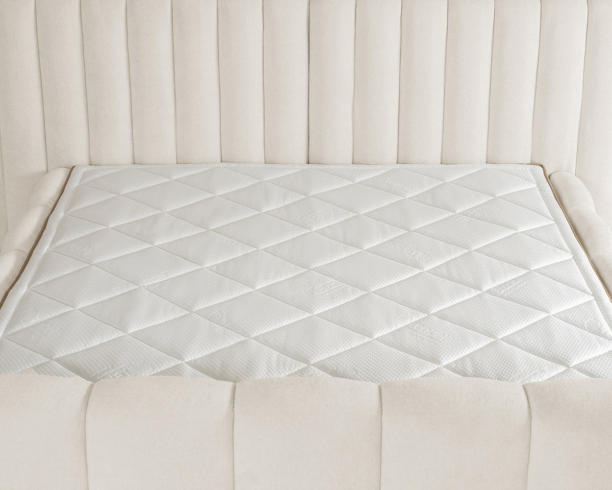 Adore Chic Designerbett Beige ohne Matratze