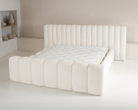 Adore Chic Designerbett Beige ohne Matratze