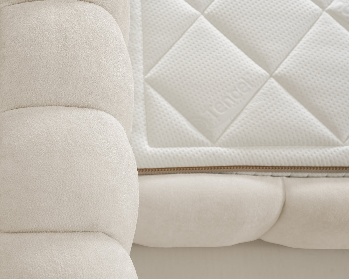 Adore Chic Designerbett Beige ohne Matratze