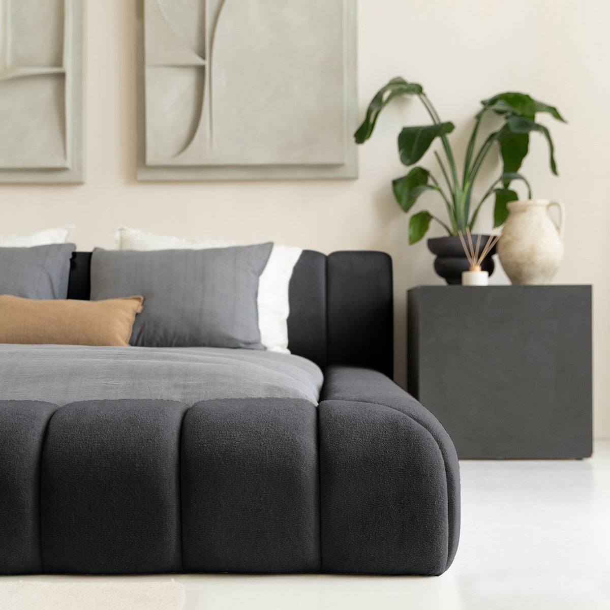 Sitheim Polsterbett HEAVEN Desigbett ohne Matratze  (1x Bettgestell, 2x Lattenroste)