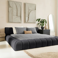 Sitheim-Europe upholstered bed Adore design bed incl. hybrid pocket mattresses 26 cm (1x bed frame, 2x slatted frames, 1x mattress)