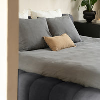 Sitheim-Europe upholstered bed Adore design bed incl. hybrid pocket mattresses 26 cm (1x bed frame, 2x slatted frames, 1x mattress)