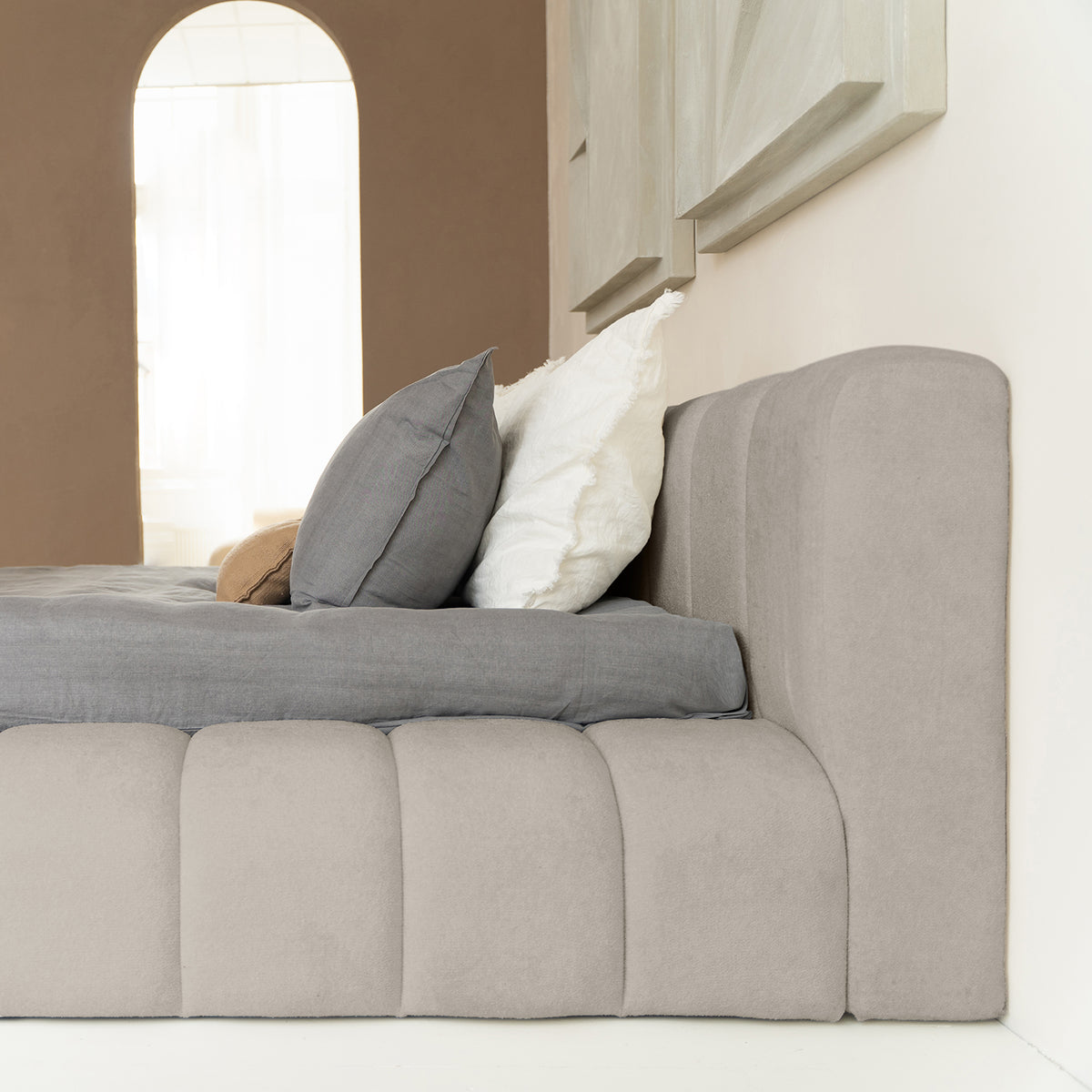 Sitheim-Europe upholstered bed Adore design bed incl. hybrid pocket mattresses 26 cm (1x bed frame, 2x slatted frames, 1x mattress)