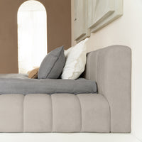 Sitheim-Europe upholstered bed Adore design bed incl. hybrid pocket mattresses 26 cm (1x bed frame, 2x slatted frames, 1x mattress)