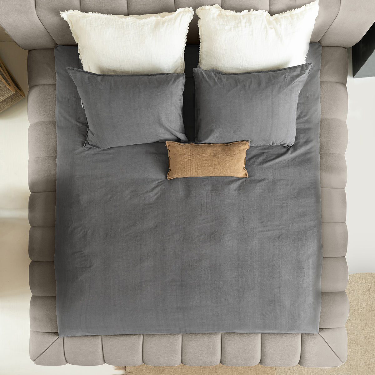Sitheim-Europe upholstered bed Adore design bed incl. hybrid pocket mattresses 26 cm (1x bed frame, 2x slatted frames, 1x mattress)