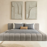 Sitheim-Europe upholstered bed Adore design bed incl. hybrid pocket mattresses 26 cm (1x bed frame, 2x slatted frames, 1x mattress)