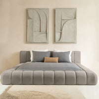 Sitheim-Europe upholstered bed Adore design bed incl. hybrid pocket mattresses 26 cm (1x bed frame, 2x slatted frames, 1x mattress)