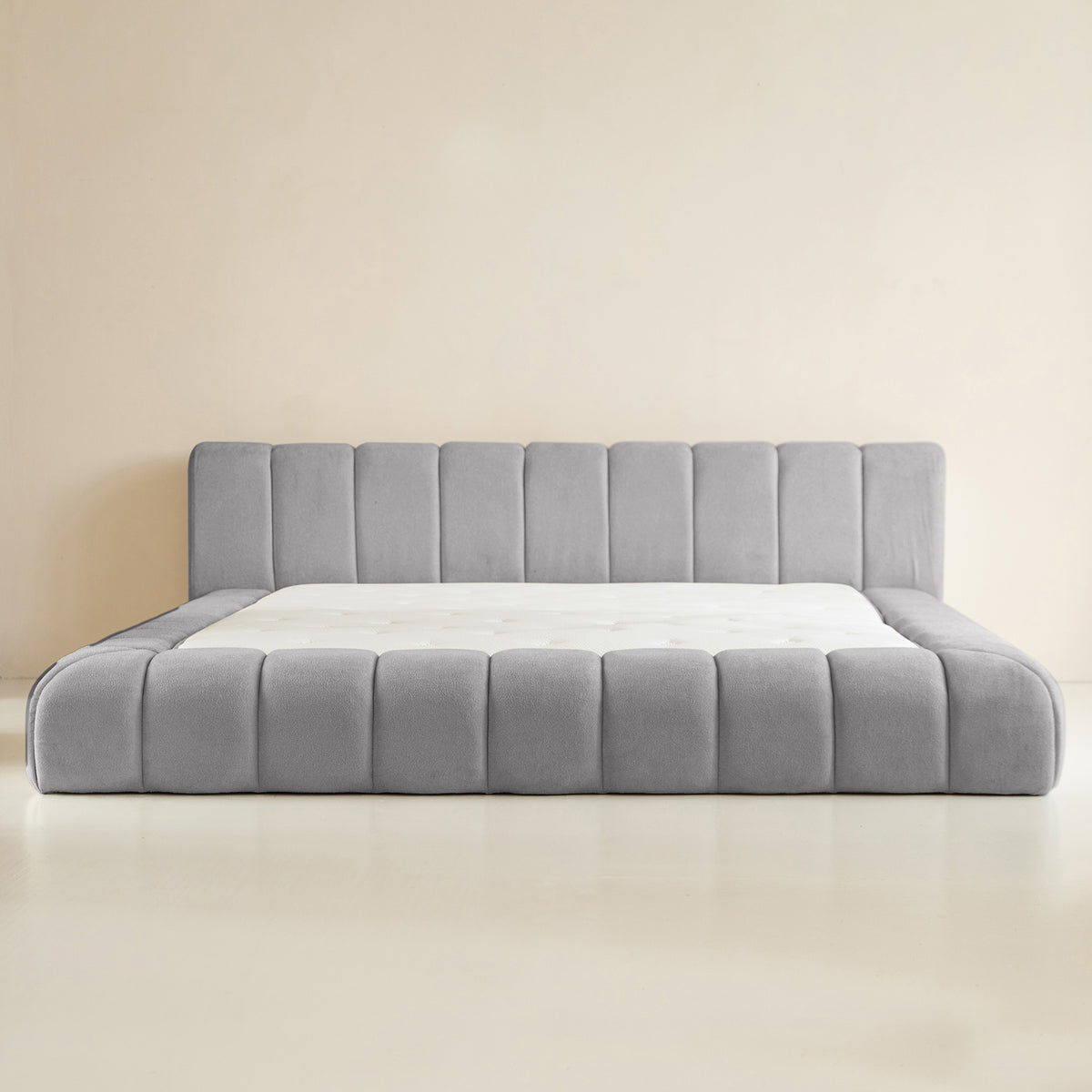 Sitheim-Europe upholstered bed Adore design bed incl. hybrid pocket mattresses 26 cm (1x bed frame, 2x slatted frames, 1x mattress)