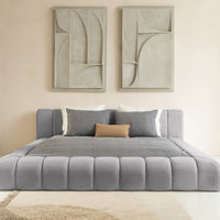 Sitheim-Europe upholstered bed Adore design bed incl. hybrid pocket mattresses 26 cm (1x bed frame, 2x slatted frames, 1x mattress)