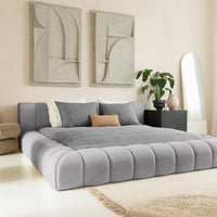 Sitheim-Europe upholstered bed Adore design bed incl. hybrid pocket mattresses 26 cm (1x bed frame, 2x slatted frames, 1x mattress)