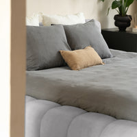 Sitheim-Europe upholstered bed Adore design bed incl. hybrid pocket mattresses 26 cm (1x bed frame, 2x slatted frames, 1x mattress)