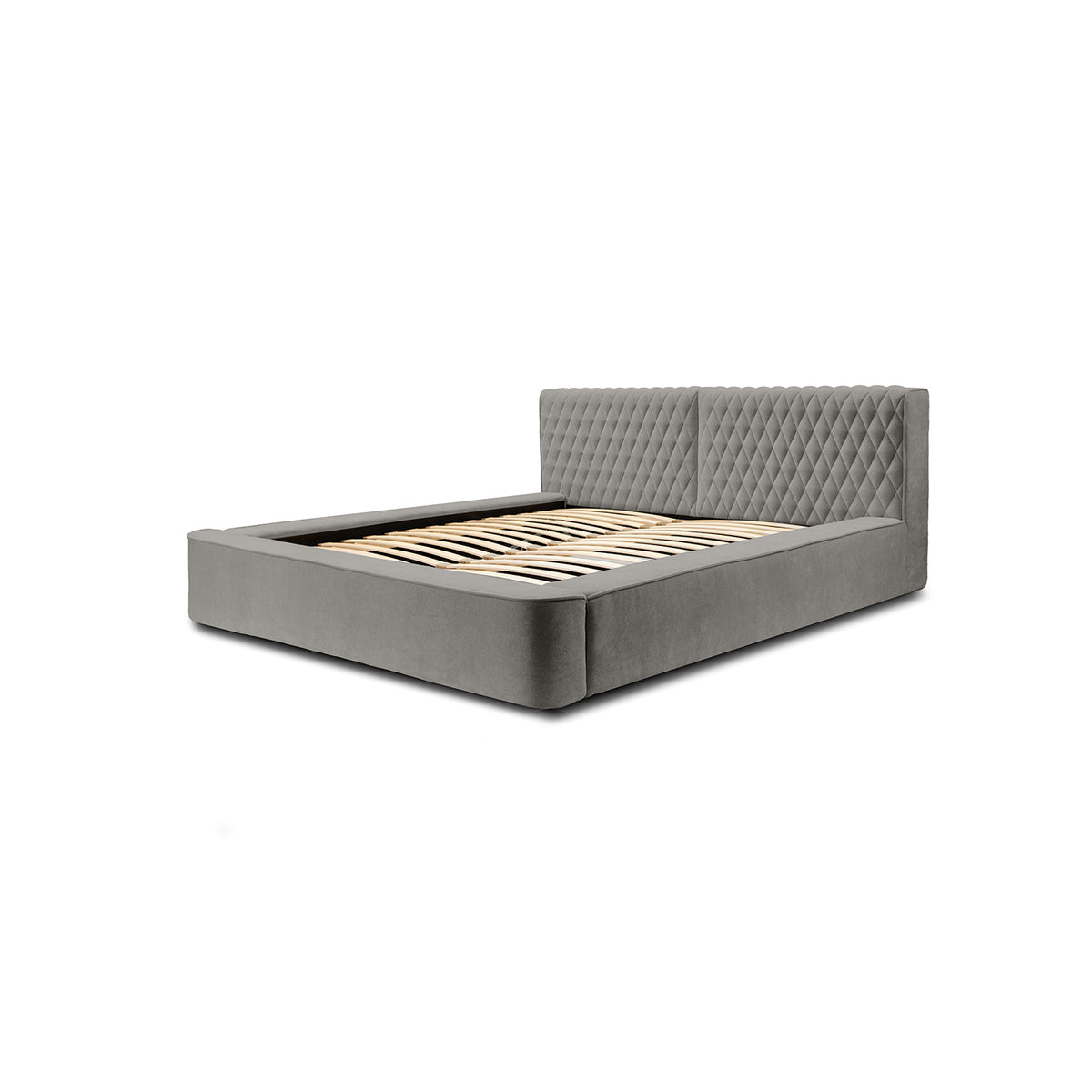 Designer Polsterbett Azzuro mit Stauraum