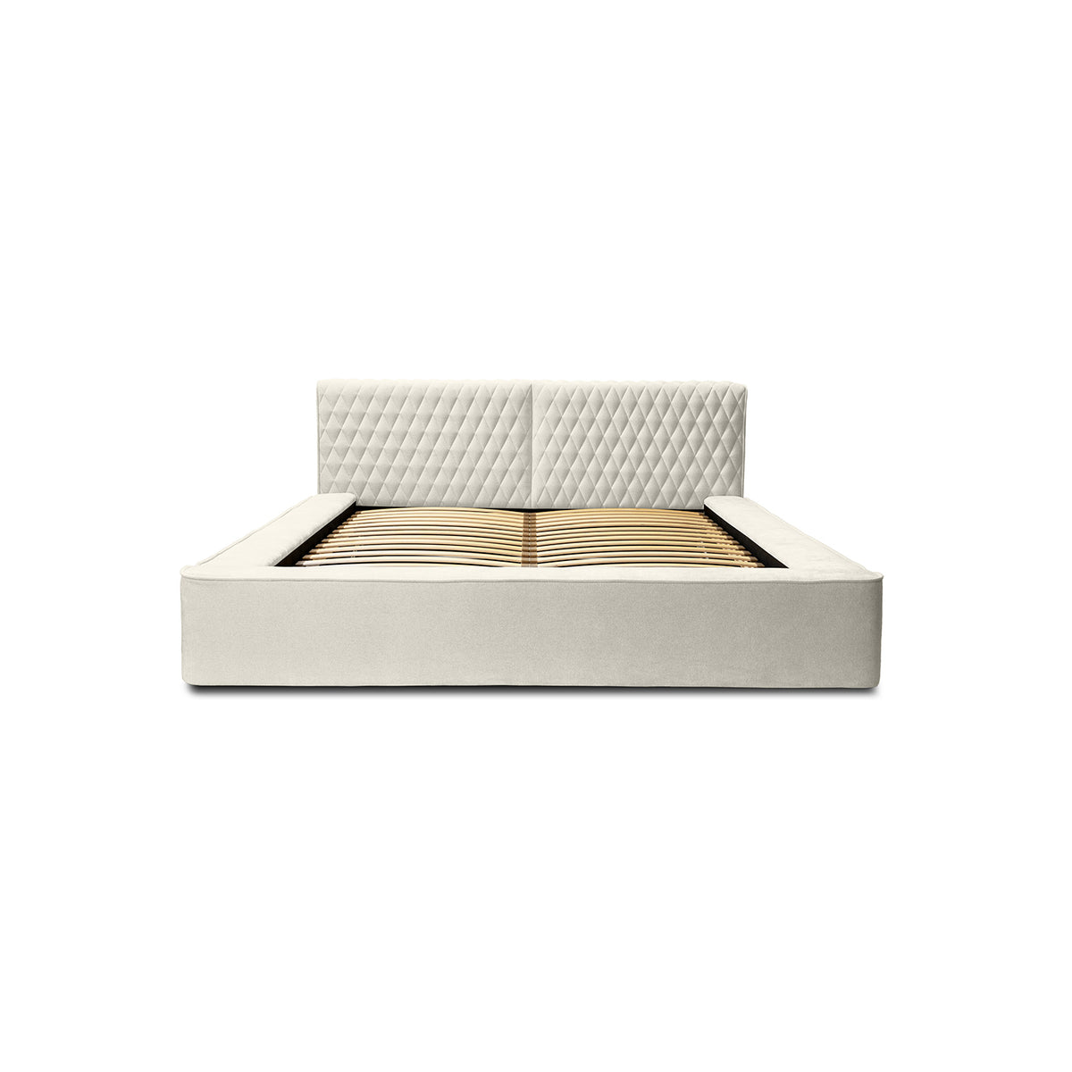 Designer Polsterbett Azzuro mit Stauraum