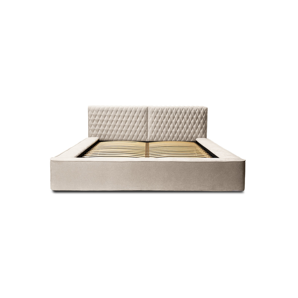 Designer Polsterbett Azzuro mit Stauraum