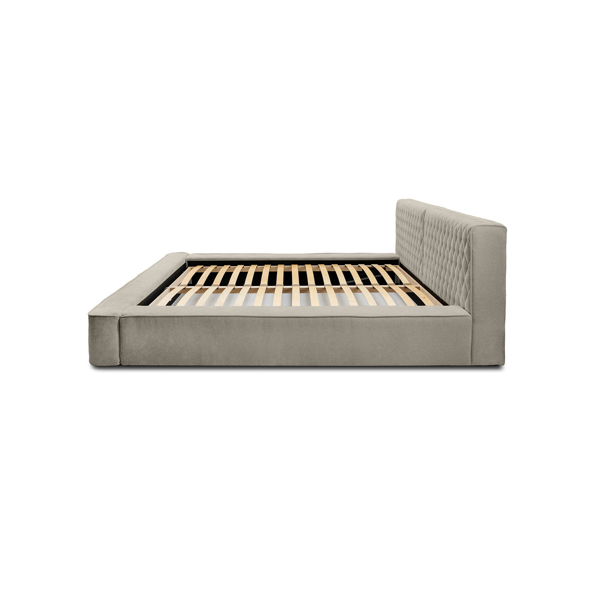 Designer Polsterbett Azzuro mit Stauraum