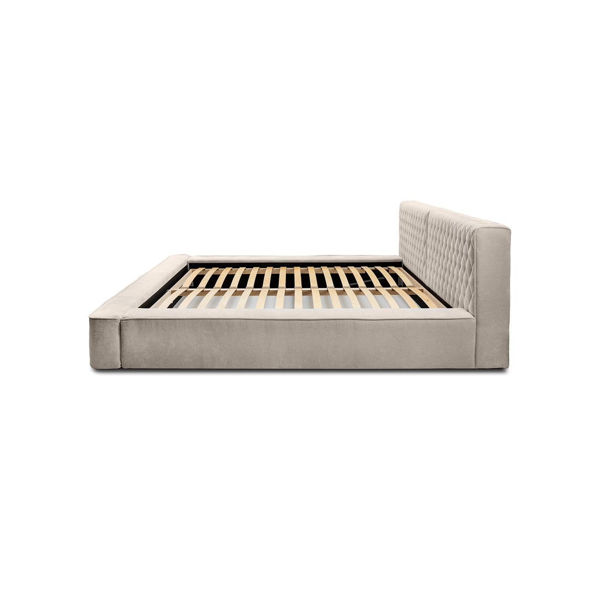 Designer Polsterbett Azzuro mit Stauraum