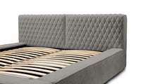 Designer Polsterbett Azzuro mit Stauraum