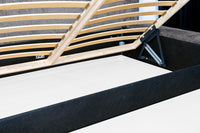 Designer Polsterbett Fatima mit Stauraum