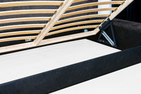 Designer Polsterbett Fatima mit Stauraum